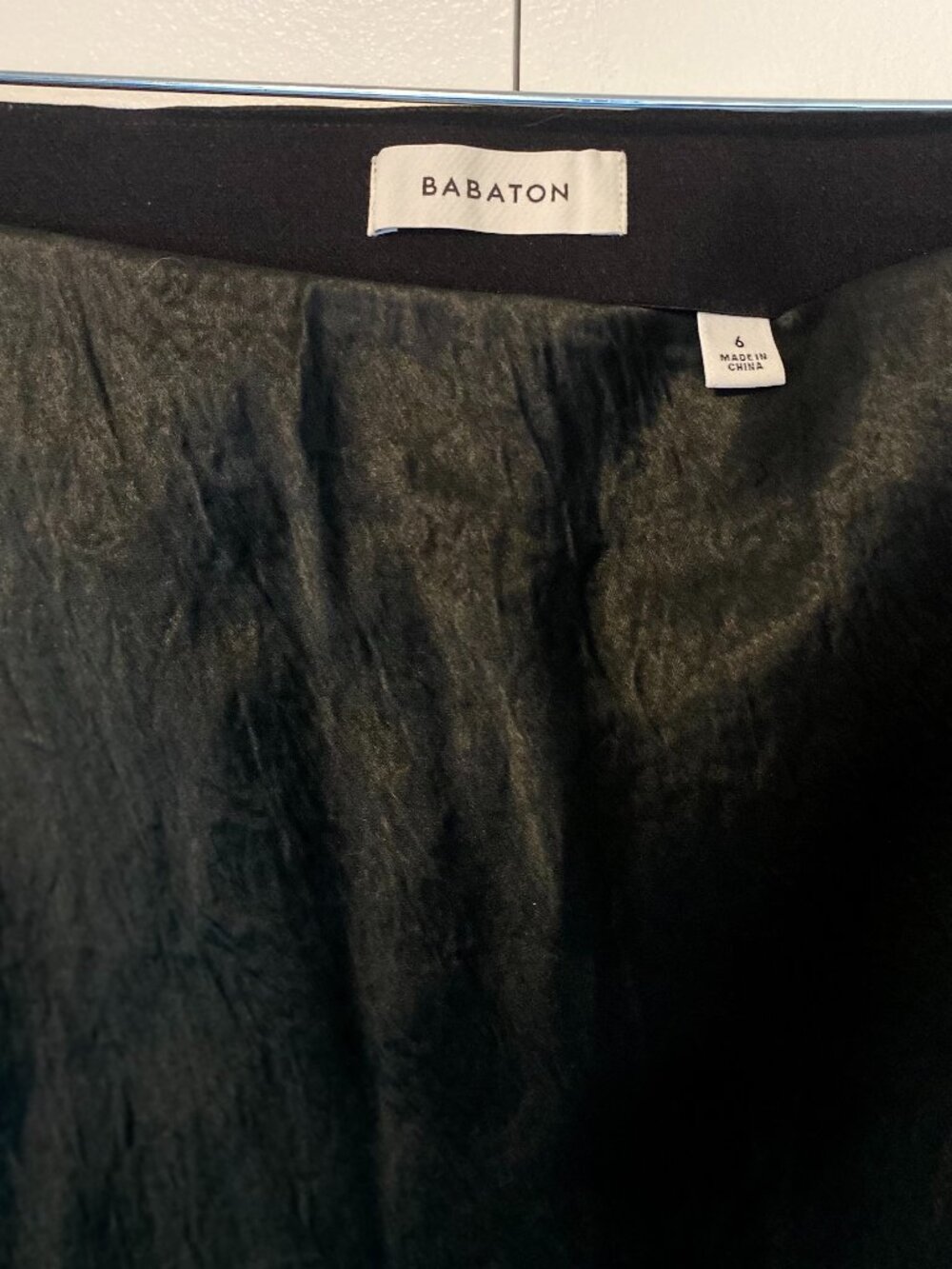 Babaton | Aritzia | Black Satin Slip Midi Skirt | Size 6 - Picture 3 of 5